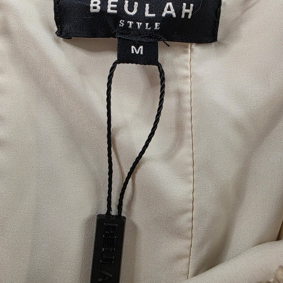 Beulah Ivory Prairie Dress Puff Sleeve Smocked Midi Size Medium Cottagecore NWT - Picture 8 of 11